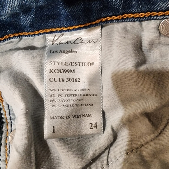 Womens petite Kancan Stylish Distressed Blue Jeans size 1 - Picture 7 of 11